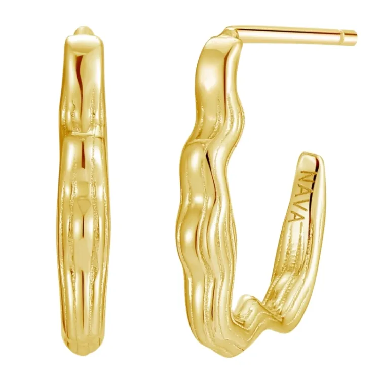 Nava Alviva halfcreool in verguld sterlingzilver