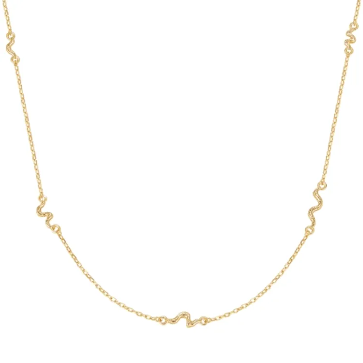 Nava Shesha ketting in verguld sterlingzilver