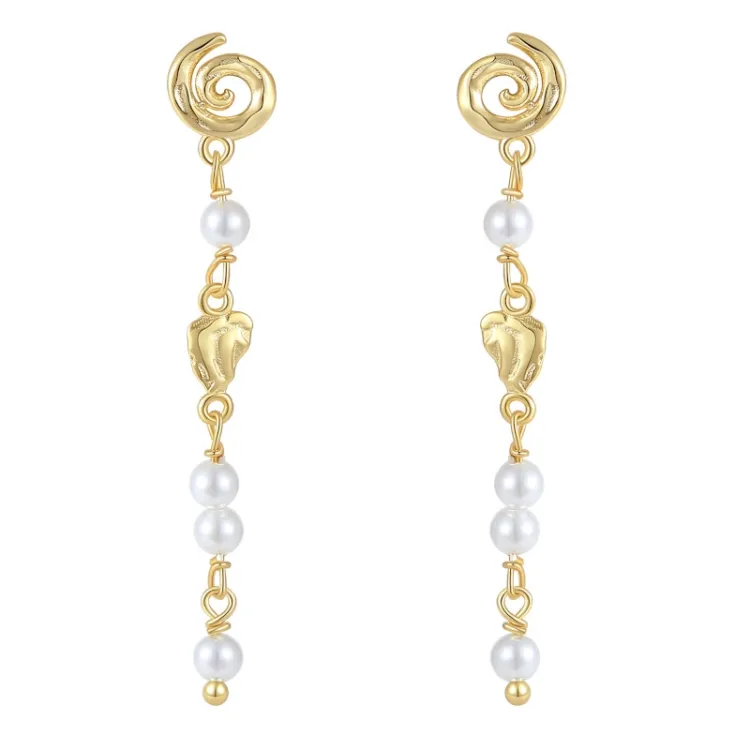 Nava Cayman ketting oorbellen in verguld sterlingzilver