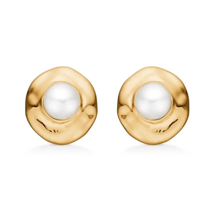 Studio Z Essence parel oorsteker in verguld sterlingzilver