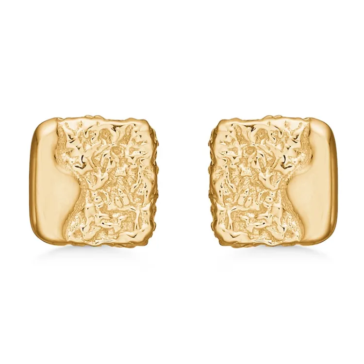Studio Z Edge oorbellen in verguld sterlingzilver