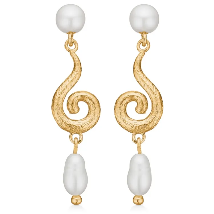 Studio Z Curiosity oorbellen in verguld sterlingzilver