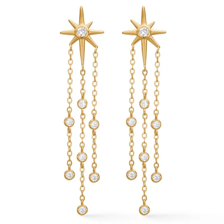 Studio Z Twinkle oorbellen in verguld sterlingzilver witte zirkoon