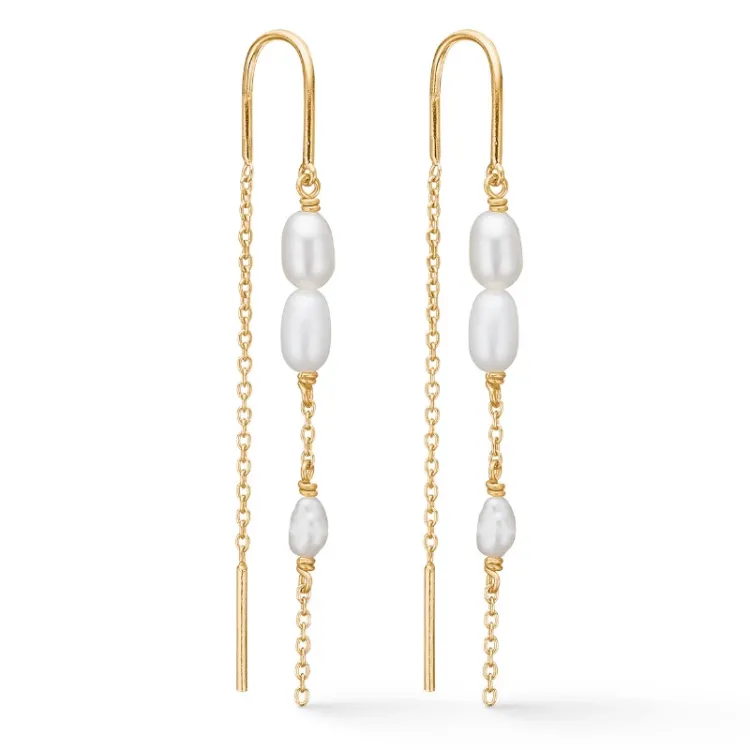 Studio Z Perma ketting oorbellen in verguld sterlingzilver