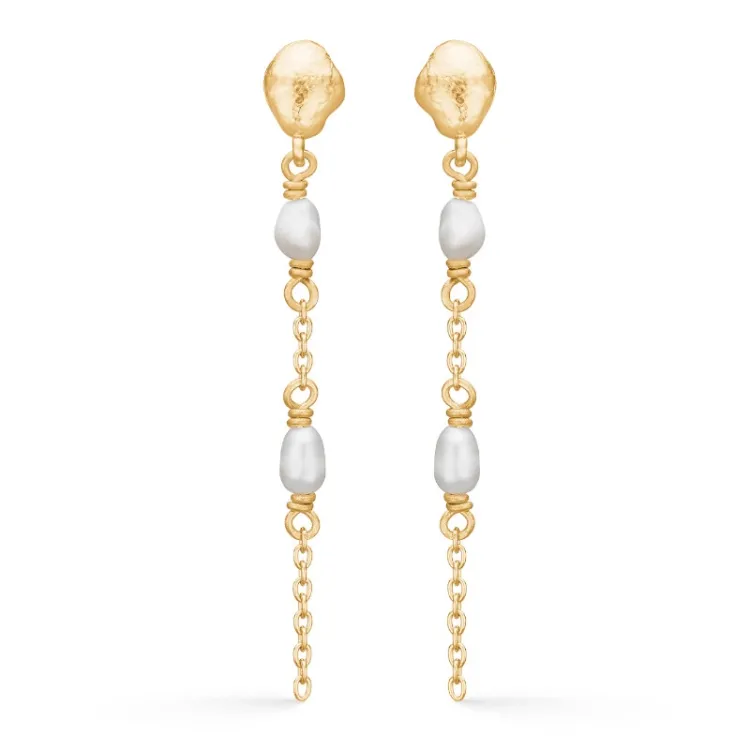 Studio Z Perma ketting oorbellen in verguld sterlingzilver