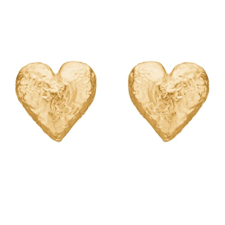 Studio Z Amour Heart oorbellen in verguld sterlingzilver