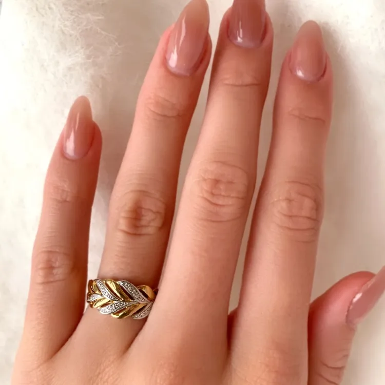 ring in 9 karaat goud met rodium - Gold Collection