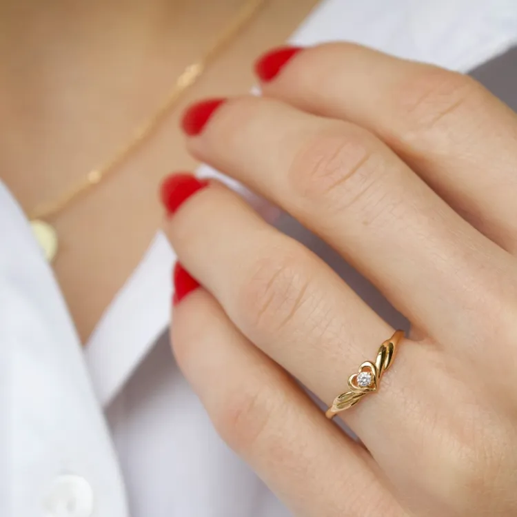 hart ring in 9 karaat goud - Gold Collection