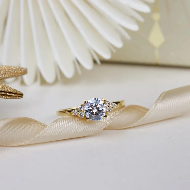 witte zirkoon ring in 9 karaat goud - Gold Collection