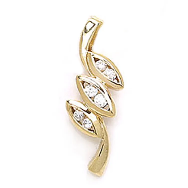 abstract hanger in 8 karaat goud