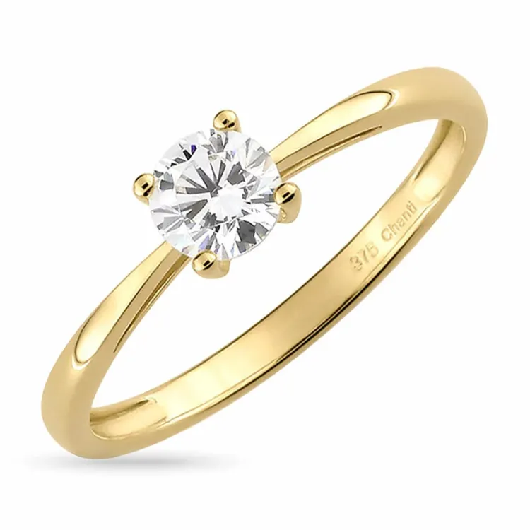 zirkoon solitaire ring in 9 karaat goud - Gold Collection