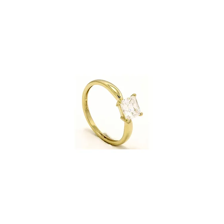 vierkant zirkoon ring in 8 karaat goud