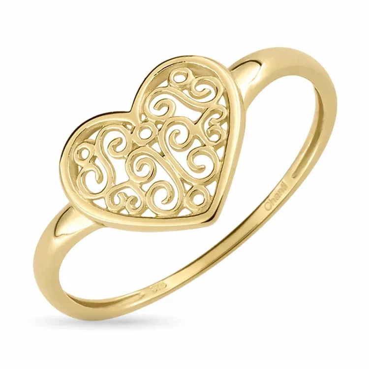 hart ring in 9 karaat goud - Gold Collection