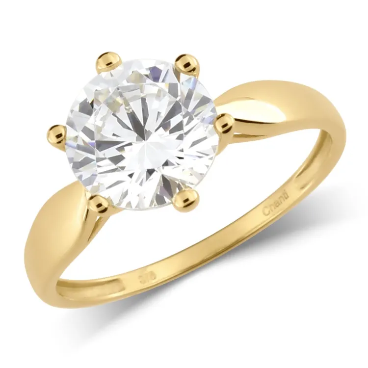 zirkoon solitaire ring in 8 karaat goud - Gold Collection