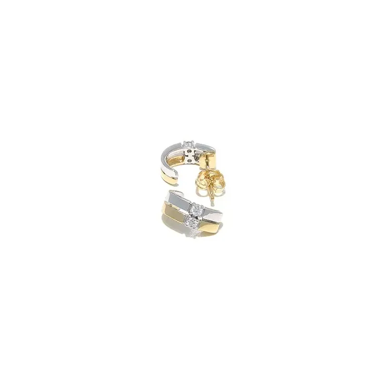 diamant halfcreool in 14 karaat goud en witgoud met diamant 