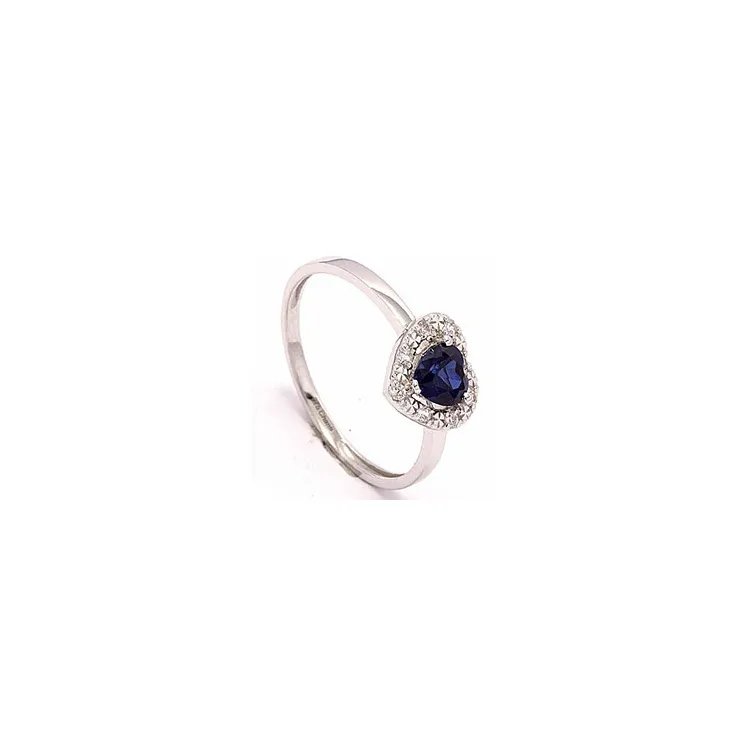 Hart ring in 8 karaat witgoud