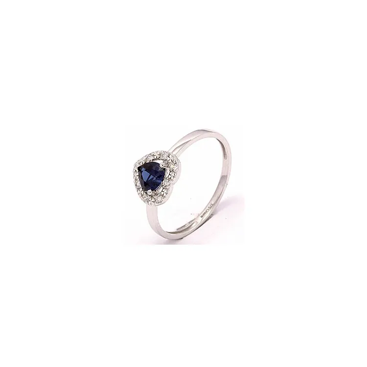 Hart ring in 8 karaat witgoud