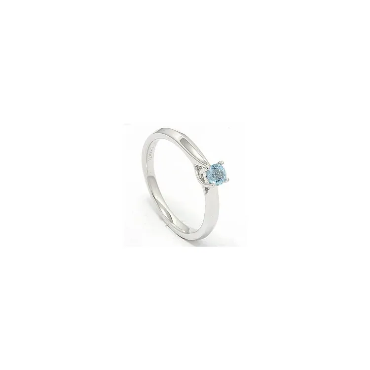 topaas ring in 14 karaat witgoud 0,25 ct
