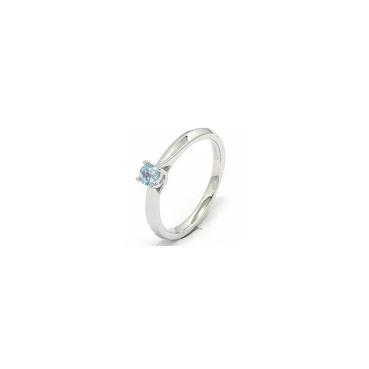 topaas ring in 14 karaat witgoud 0,25 ct