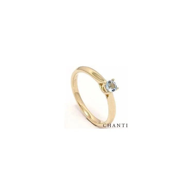 topaas ring in 14 karaat goud 0,25 ct