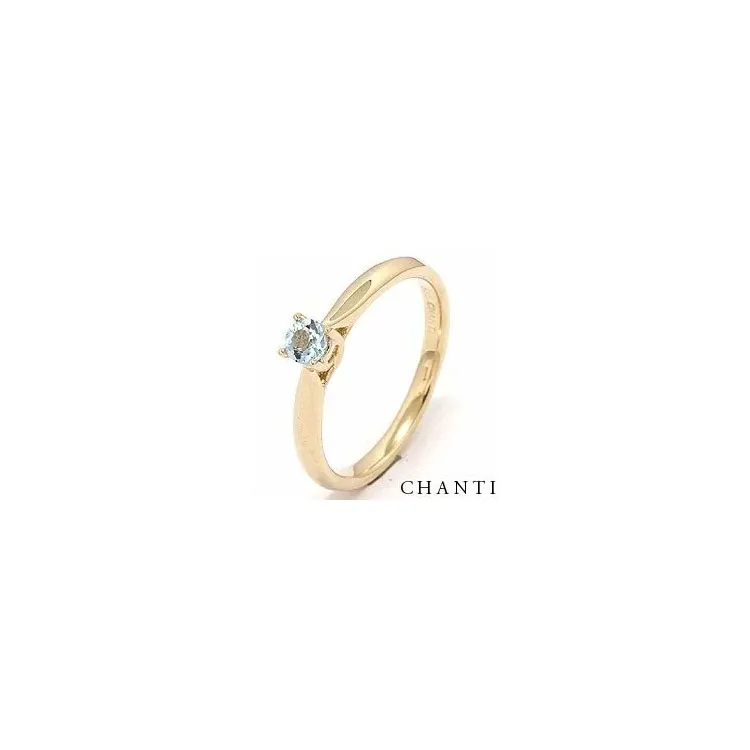 topaas ring in 14 karaat goud 0,25 ct