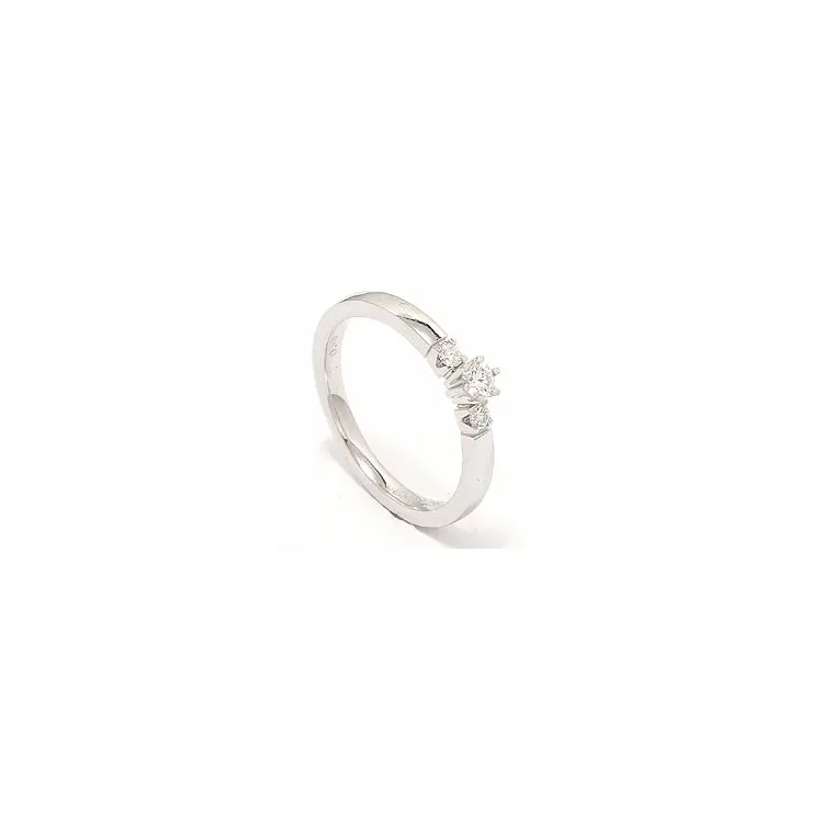 bestelde artikel -  diamant ring in 14 karaat witgoud 0,10 ct 0,08 ct