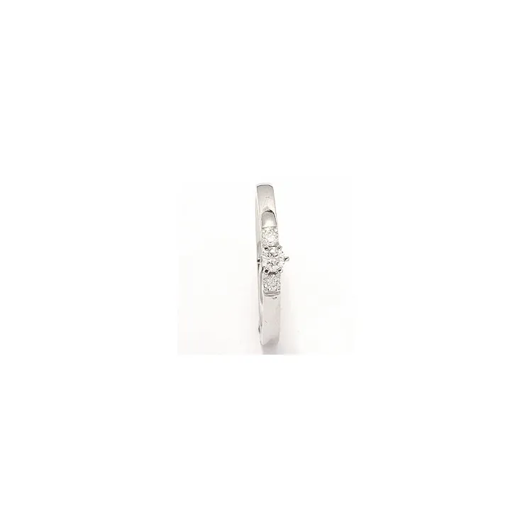 bestelde artikel -  diamant ring in 14 karaat witgoud 0,10 ct 0,08 ct