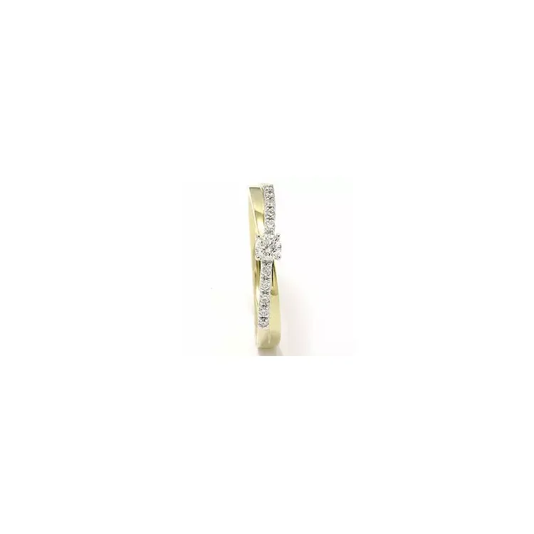 diamant ring in 14 karaat goud-en witgoud 0,20 ct