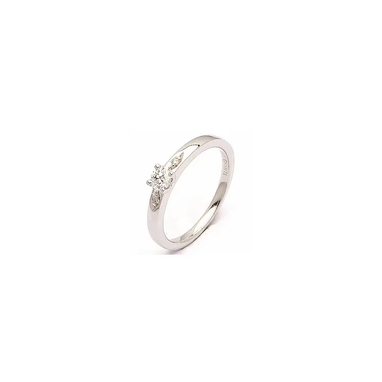 witgouden ring in 14 karaat witgoud 0,19 ct 0,02 ct