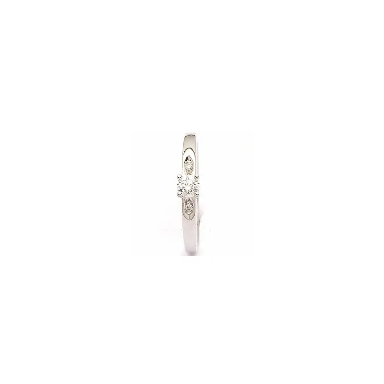 witgouden ring in 14 karaat witgoud 0,19 ct 0,02 ct