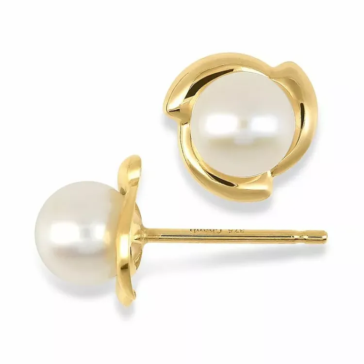 parel oorbellen in 9 karaat goud met - Gold Collection