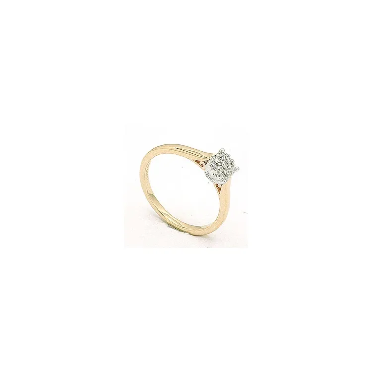 testsieraad diamant ring in 14 karaat goud-en witgoud 0,18 ct