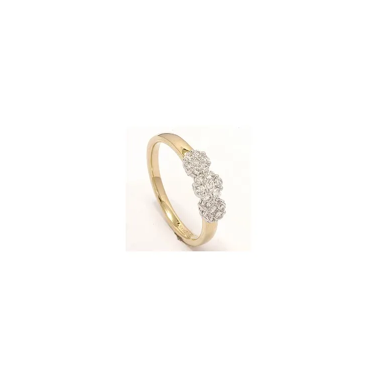 diamant ring in 14 karaat goud-en witgoud 0,36 ct