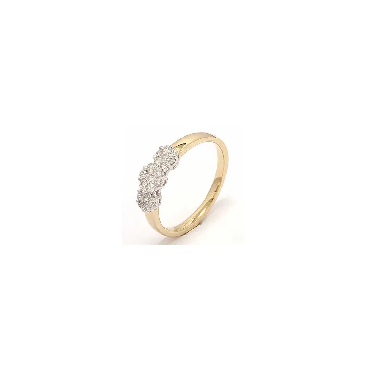 diamant ring in 14 karaat goud-en witgoud 0,36 ct