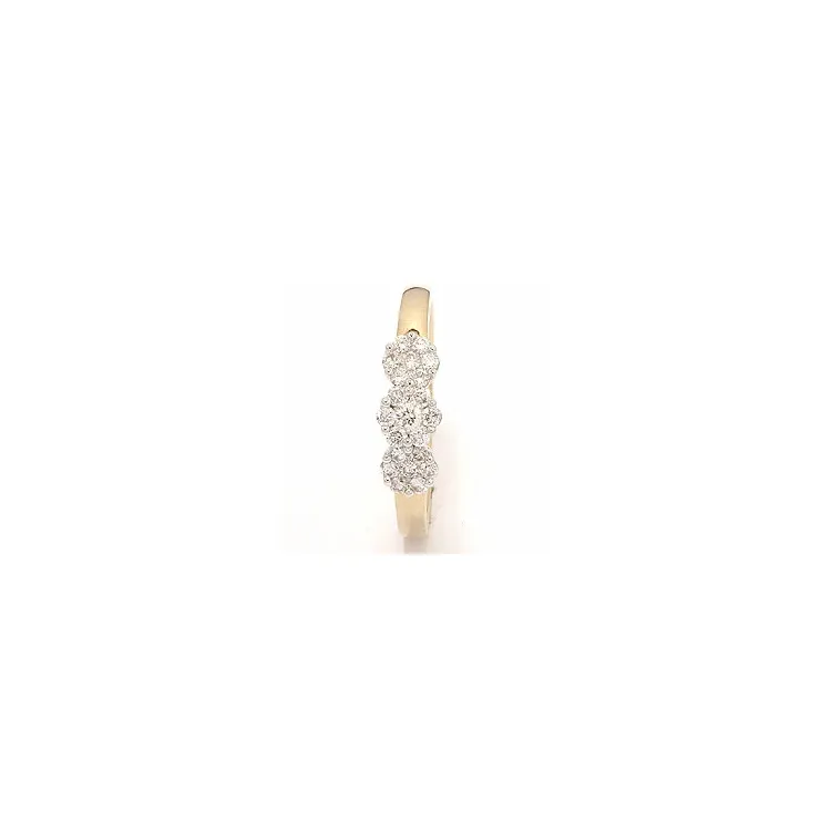 diamant ring in 14 karaat goud-en witgoud 0,36 ct