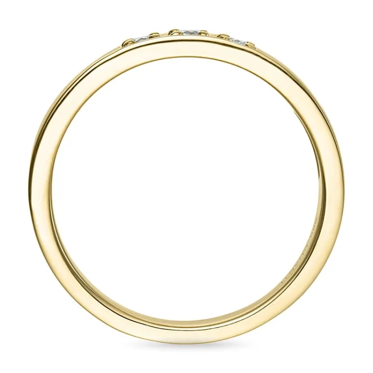 mémoire ring in 14 karaat goud 3 x 0,05 ct