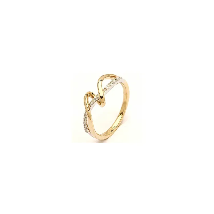 bestelde artikel - diamant ring in 14 karaat goud-en witgoud 0,09 ct