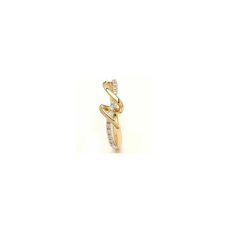 bestelde artikel - diamant ring in 14 karaat goud-en witgoud 0,09 ct