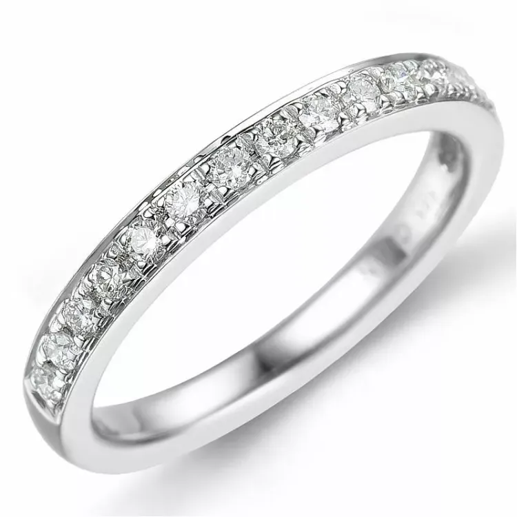 diamant ring in 14 karaat witgoud 0,26 ct