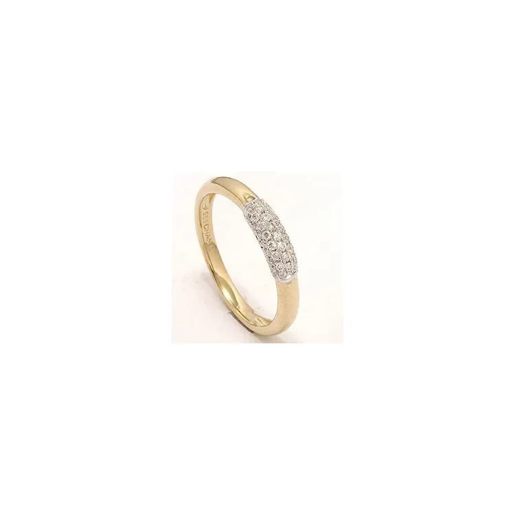 diamant ring in 14 karaat goud-en witgoud 0,19 ct