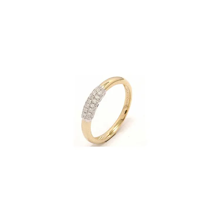 diamant ring in 14 karaat goud-en witgoud 0,19 ct