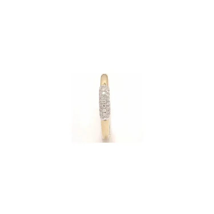 diamant ring in 14 karaat goud-en witgoud 0,19 ct