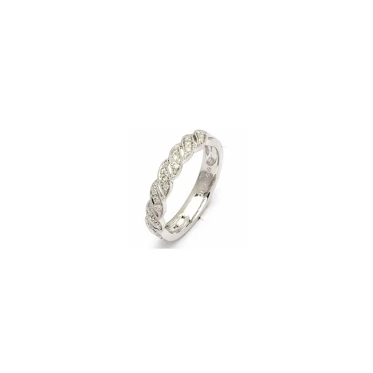 Diamant ring in 14 karaat witgoud 0,13 ct