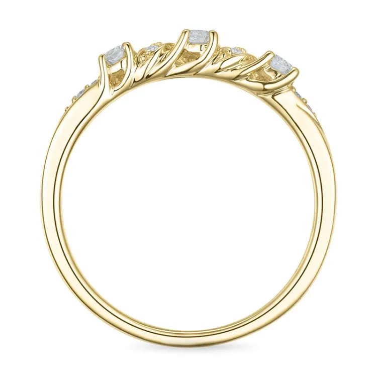 briljant ring in 14 karaat goud 0,247 ct