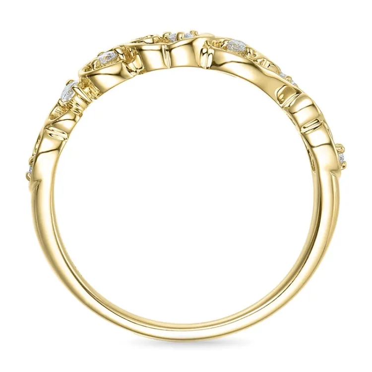 Gouden ring in 14 karaat goud 0,155 ct