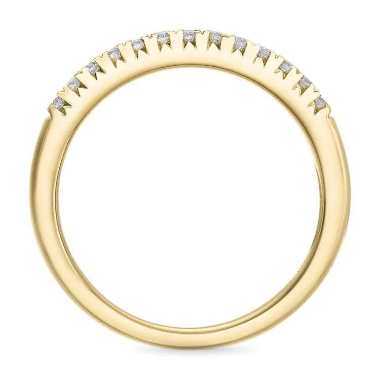 Smal diamant ring in 14 karaat goud 0,153 ct