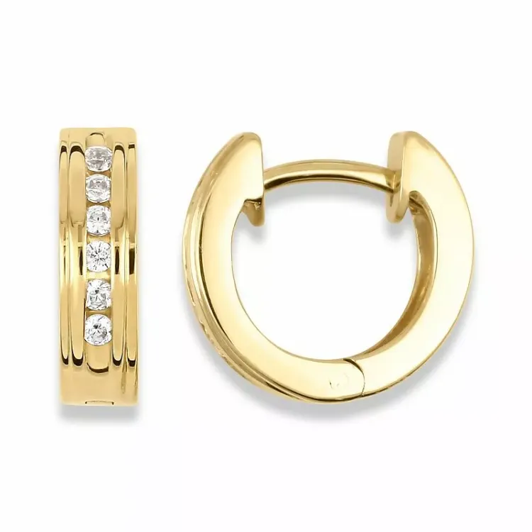 creolen in 9 karaat goud met zirkoon - Gold Collection