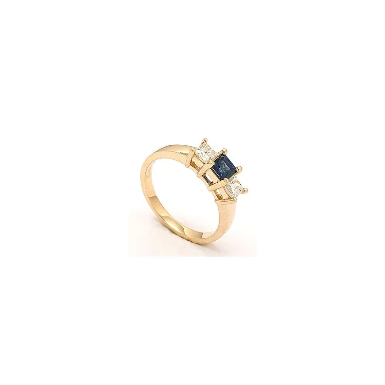 Saffier ring in 14 karaat goud 0,52 ct 0,36 ct