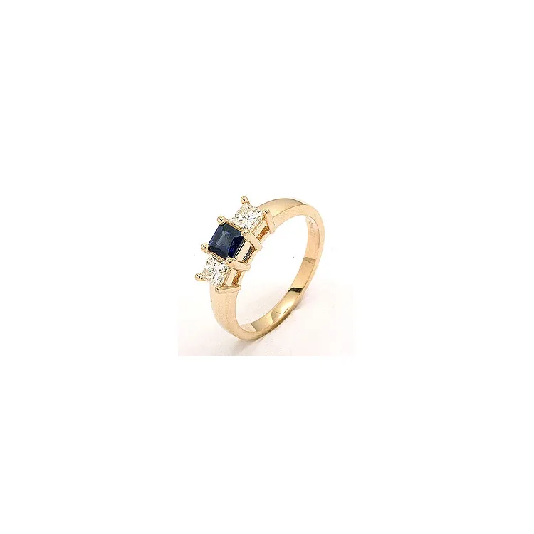 Saffier ring in 14 karaat goud 0,52 ct 0,36 ct
