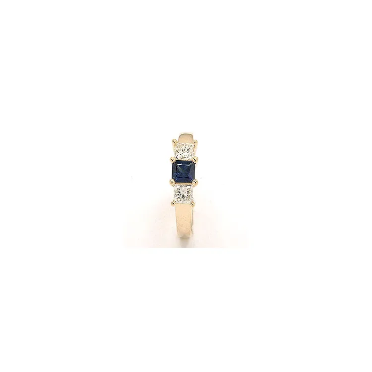 Saffier ring in 14 karaat goud 0,52 ct 0,36 ct